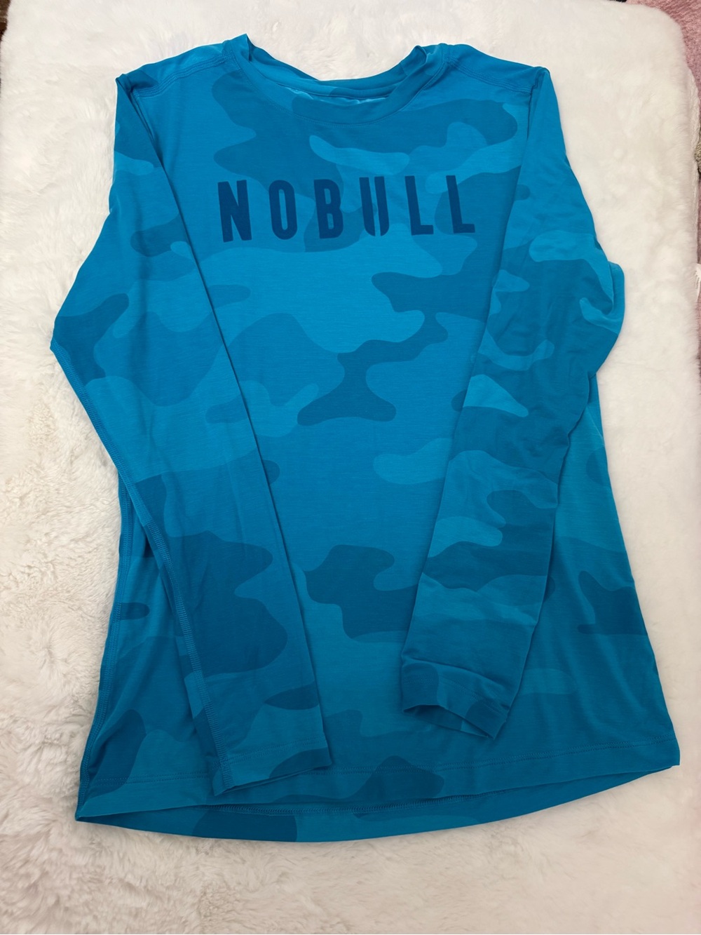 NOBULL NWOT Blue Camo Long Sleeve Performance Training Top Women’s Small